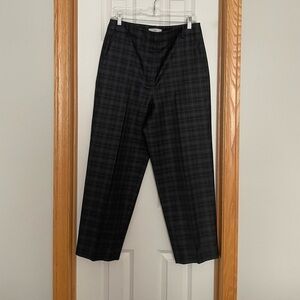 Tibi Marvel Plaid Suiting Trouser Pants Wool Blend Size 10